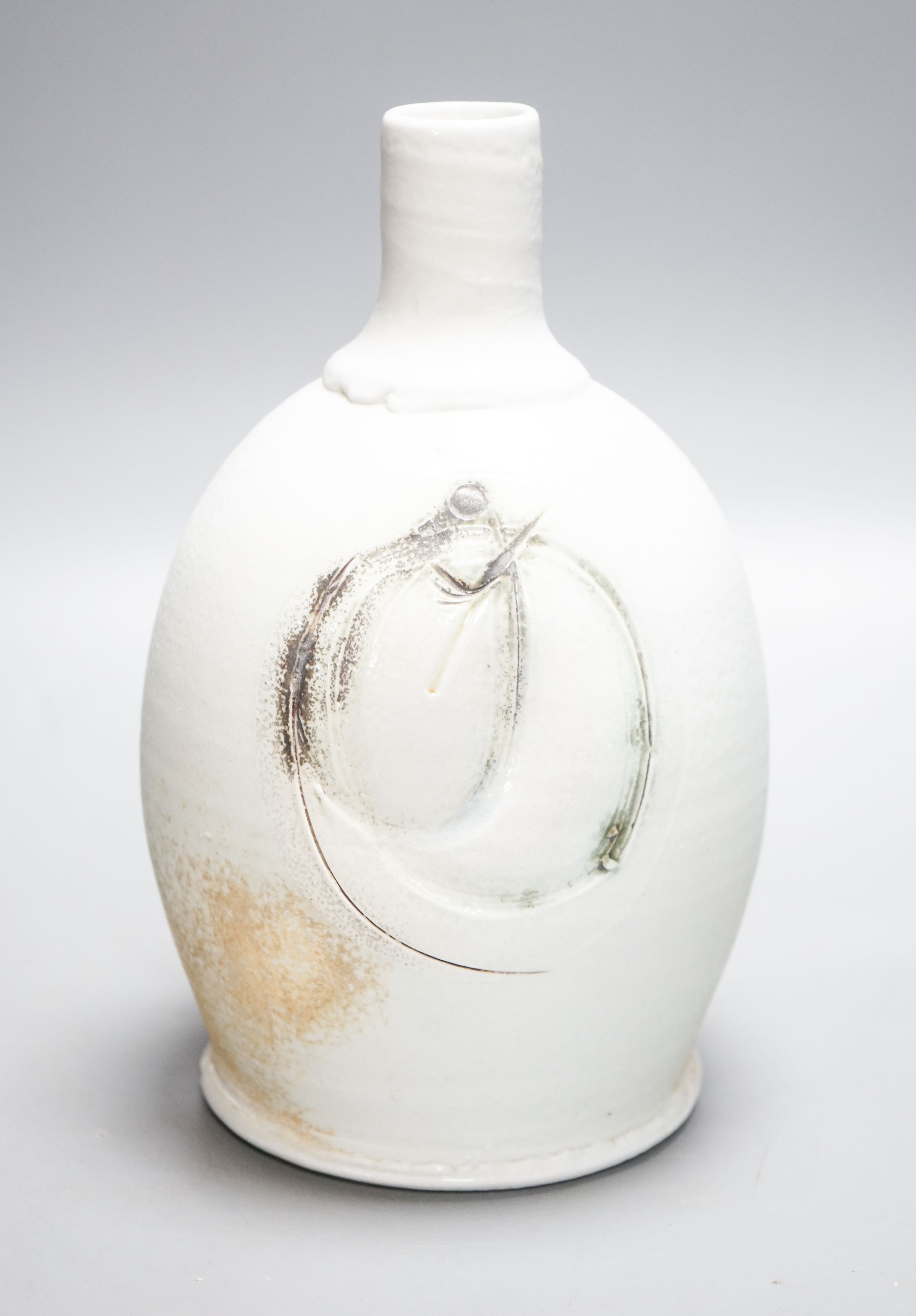 Jack Doherty (b.1948), an incised bottle vase 26cm